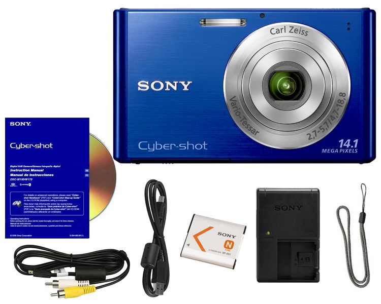 Sony Cybershot DSC W330 14.1 MP Digital Camera W/ 3” LCD 32X Zoom 