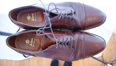 ALDEN NEW ENGLAND brown dress cap toe BLUCHER oxford shoes size 10.5 