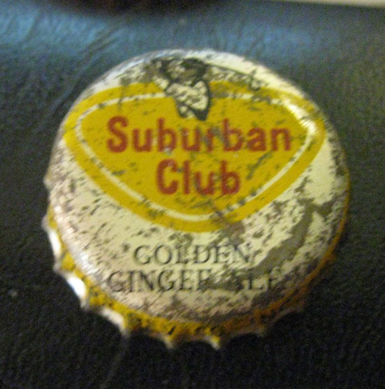 SUBURBAN CLUB GINGER ALE SODA CORK BOTTLE CAP MD  