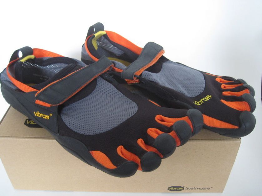 NEW VIBRAM FIVEFINGERS KSO BLACK ORANGE MENS M1450  