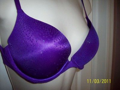 NWT VICTORIAS SECRET VERY SEXY PURPLE GEL CURVE SEQUIN PUSH UP BRA 