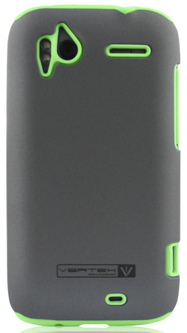 GREEN GRAY NAZTECH VERTEX HARD/SOFT SKIN CASE COVER FOR TMOBILE HTC 