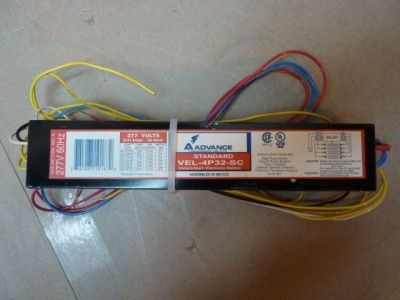 New Advance Insta Start Ballast VEL 4P32 SC #29521  