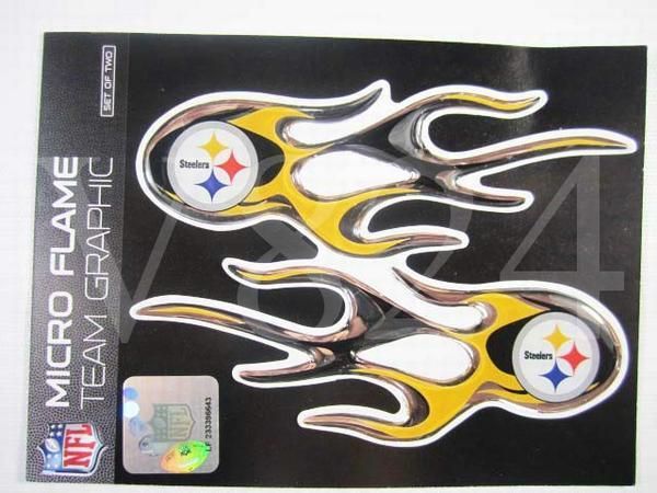 NFL Pittsburgh Steelers Licensed Micro Flames Sticker  