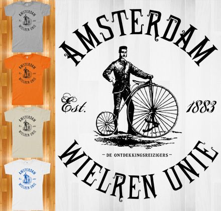 AMSTERDAM BICYCLE CLUB T shirt   Netherlands Holland Cycling Bike 