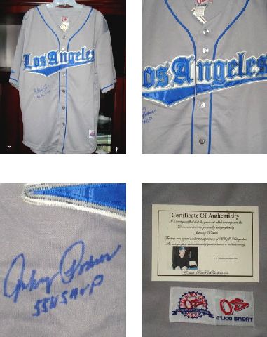 LOT OF (8) BROOKLYN / LOS ANGELES DODGERS AUTOGRAPHED JERSEYS