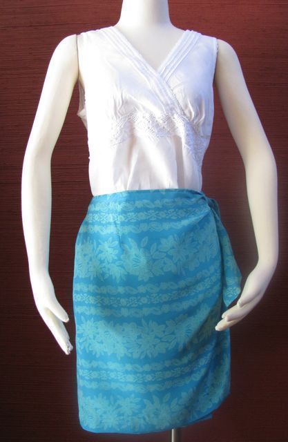 Jones New York Silk Skirt Aqua Turquoise Womens Size 12  