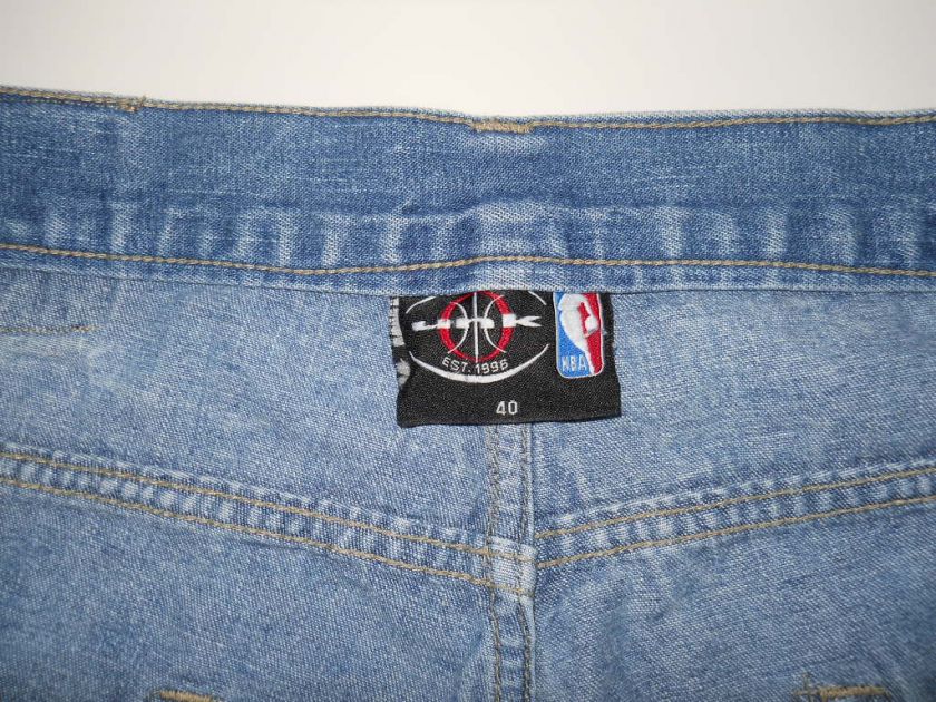 vtg MENS DENIM NBA BASKETBALL SHORTS ALL TEAMS SZ 40  