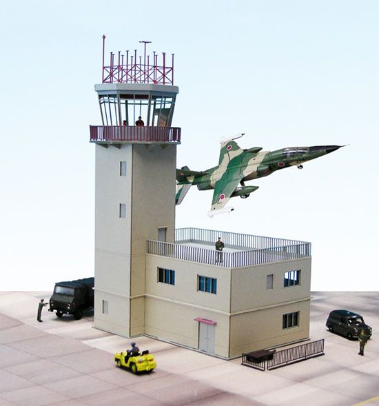 Control Tower Type A 1/144 N scale   Sankei MK08 01  