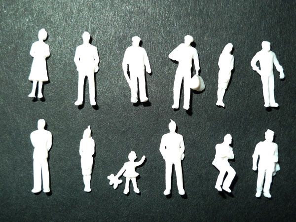 500 Architectural 1200 White Z Scale Model Figures  