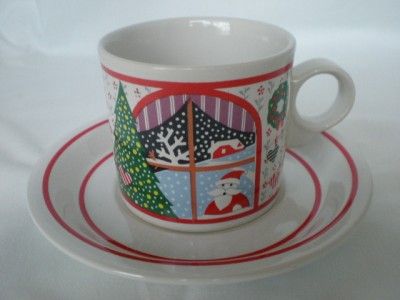 EPOCH TWAS THE NIGHT BEFORE CHRISTMAS DINNER PLATES 1 CUP AND SAUCER 