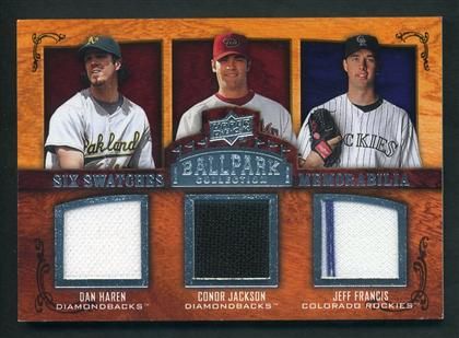   Collection Six Swatches Troy Tulowitzki Dan Haren Conor Jackson  