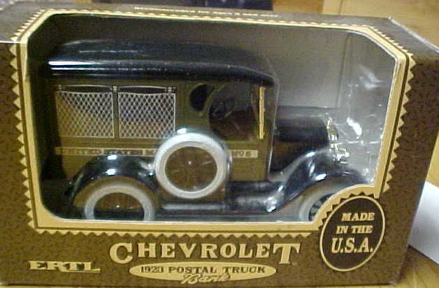 1991 Ertl 1923 CHEVROLET POSTAL TRUCK BANK 1/25 scale  