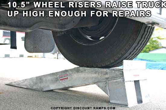 20,000 # ALUMINUM TRUCK WHEEL RISERS RV SERVICE RAMPS  