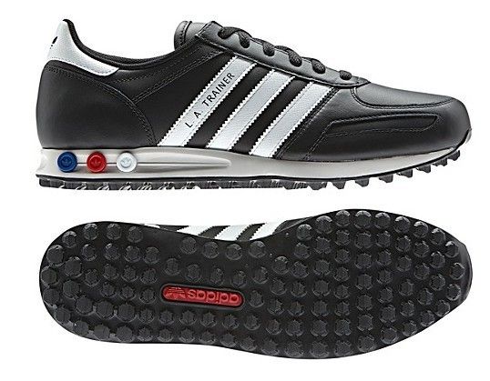 New Adidas Originals Mens LA TRAINER 2012 Shoes Black White 