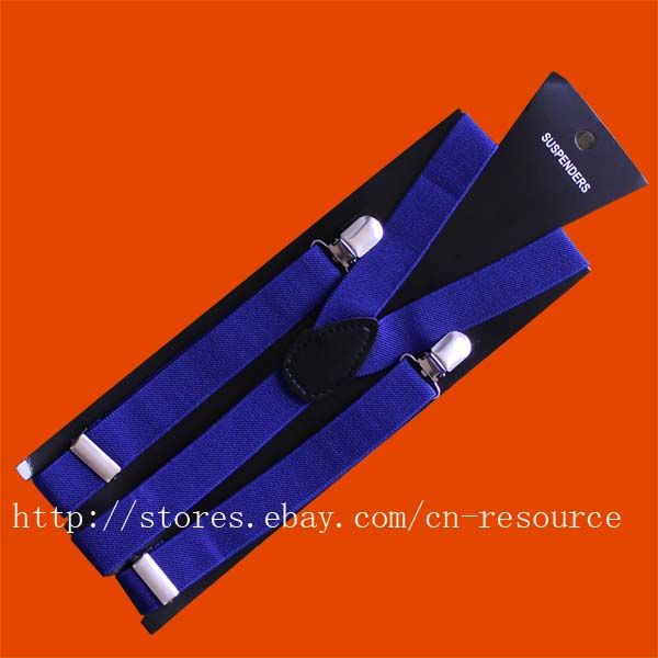 Unisex Clip on Braces Elastic Y back Suspenders  