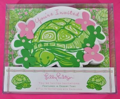 LILLY PULITZER DESERT TORT INVITATIONS 8 Party Invites  