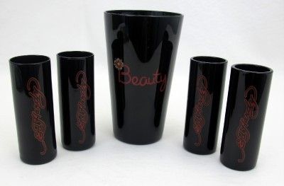   Hardy 4 Shot Glasses 1 Pint Glass Black Tattoo Art Alcohol Drinks New