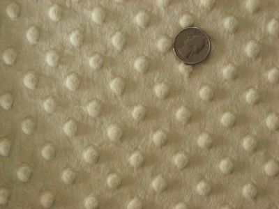 Lt. YELLOW MINKY DIMPLE DOT CHENILLE PLUSH FABRIC 30x36  