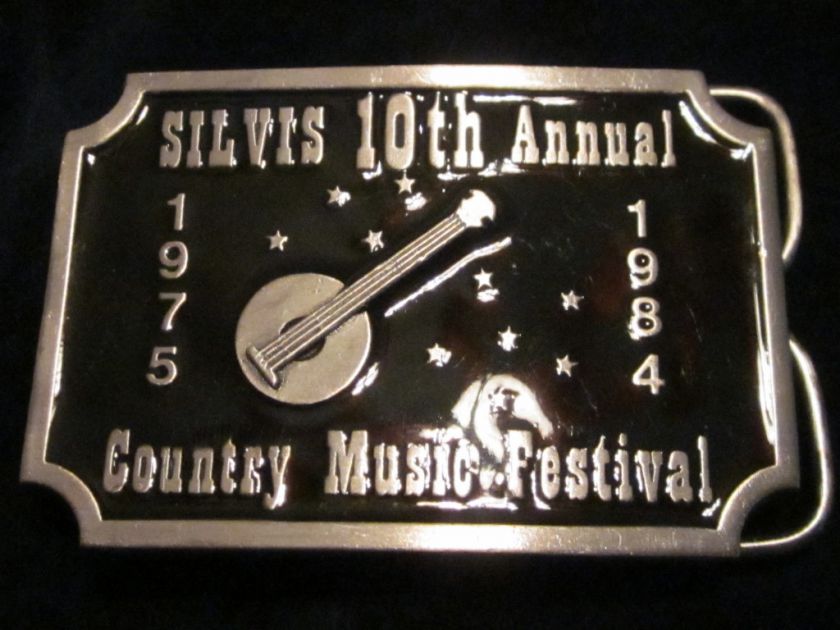 VINTAGE 1984 SILVIS COUNTRY MUSIC FESTIVAL BELT BUCKLE  