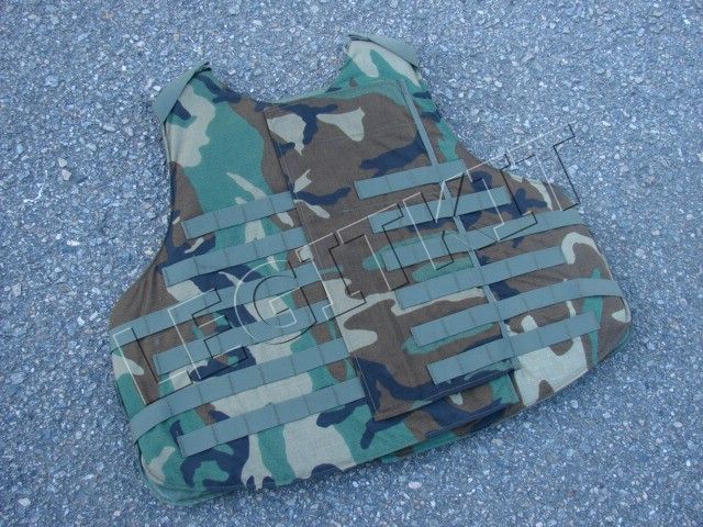 Interceptor IBA OTV Body Soft Armor Vest Point Blank Woodland LARGE 