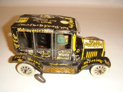 VINTAGE MARX TIN LITHO OLD JALOPY WIND UP TOY CAR  