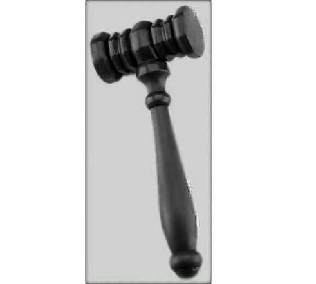 Judges Judge Full Size Black Gavel  