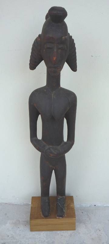 MID 20TH C LARGE AFRICAN BAULE FERTILITY STATUE  