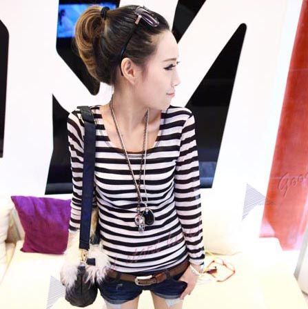 Beautiful Girl Leopard Print Stripes Polo T shirt Primer Shirt  