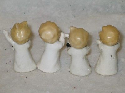 Vintage Christmas Ceramic Musical Choir Boy Set 1950s  