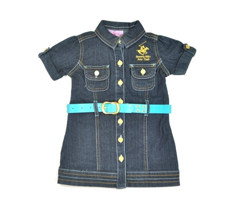 Beverly Hills Polo Girls Denim Dress Size 4 6X $38  