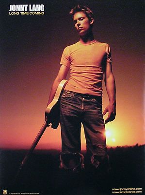 JONNY LANG 2003 LONG TIME COMING 2 SIDED PROMO POSTER  