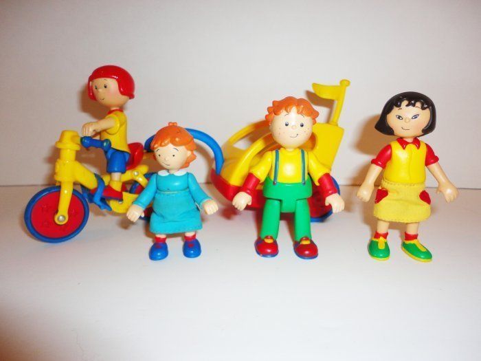 Caillou Tree House Dolls Trailer Bike Posable Figures  