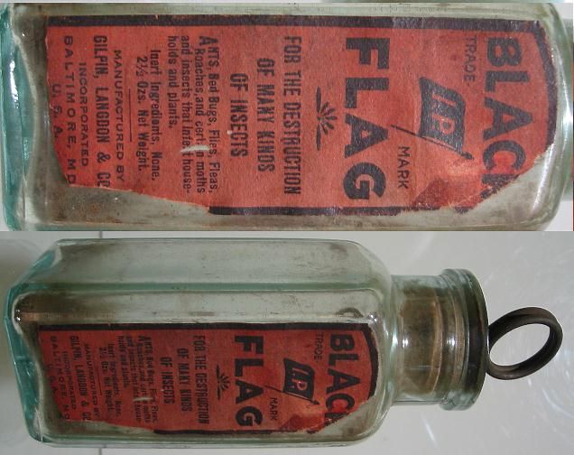 1920’s~Labeled Black Flag Insect Poison~Gilpin~Langdon  