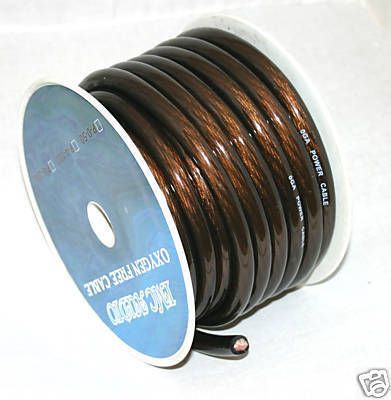   AUDIO 1/0 Gauge 1 Ft Ground Wire Cable Black Power Car Audio Amp Awg