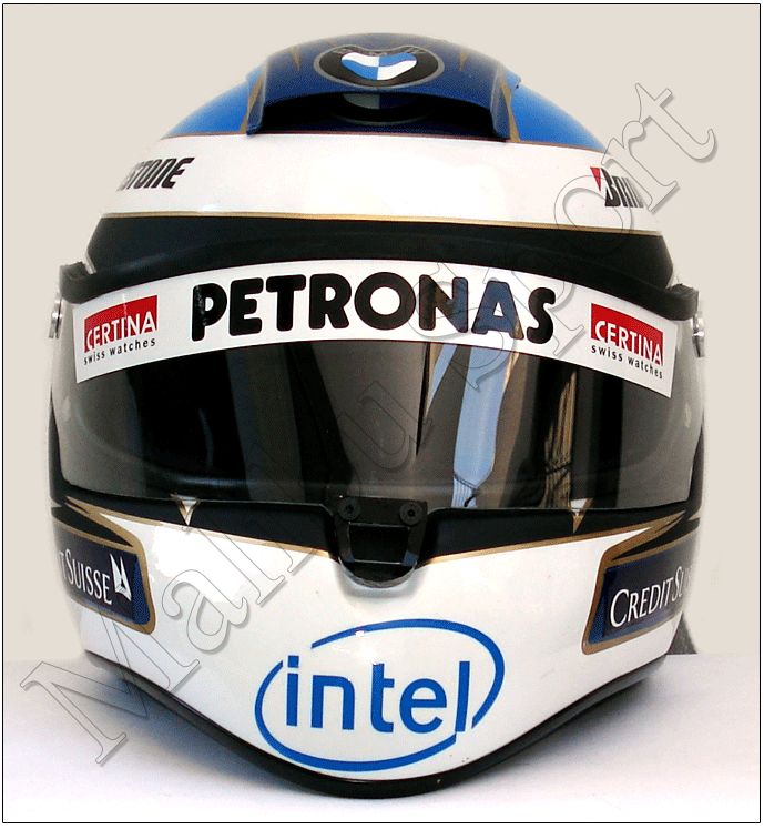 Nick Heidfeld 2008 BMW Sauber F1 Schuberth RF1 Replica Helmet Scale 1 