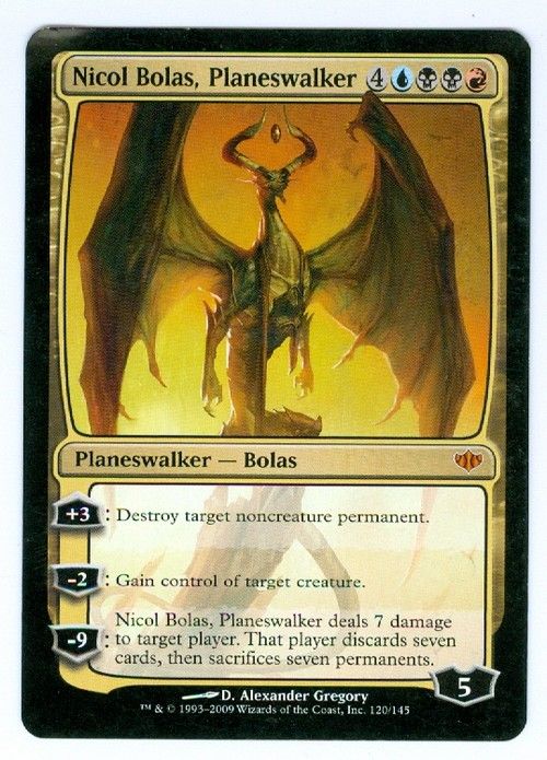 Nicol Bolas Planeswalker MTG Card Conflux MYTHIC RARE 1x x1 Gold Magic 