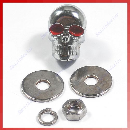 10 X Chrome Skull License Plate Windshield Bolts Screw  