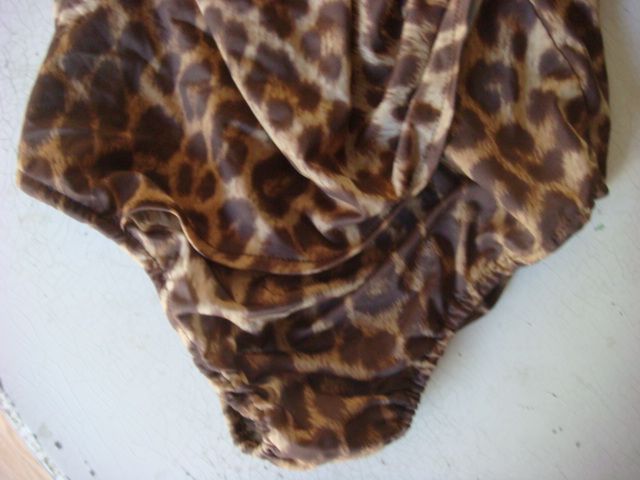 YvAN & MARZIA PARIS BATHINGSUIT SWIMWEAR LEOPARD PRINT VINTAGE 70S 