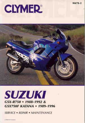 Suzuki GSXR750 GSXR Katana 750 CLYMER REPAIR MANUAL  