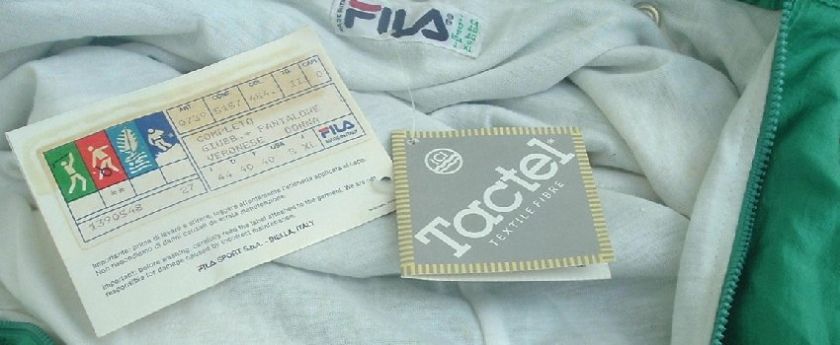 NWT Vintage Borg FILA Tactel Jacket hoodie size 8  