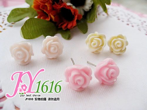 Super Cute Lovely Rose Stud New Earrings  