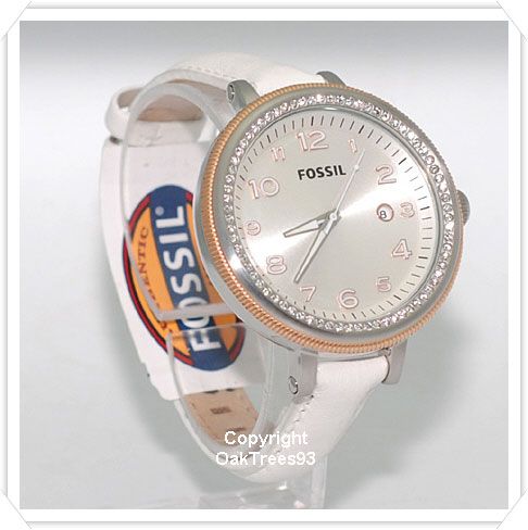 FOSSIL WOMENS BRIDGETTE LEATEHR WATCH AM4362  