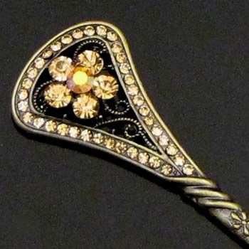   Item  1pc Austrian rhinestone crystal Antiqued hair stick