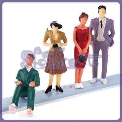 couple Model Train Railway People Figures Well Suit  