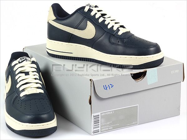 Nike Air Force 1 Obsidian/Cashmere Classic AF Low Suede 2012 Mens 