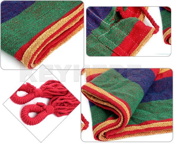 Camping Camp Outdoor Leisure Fabric Stripes Hammock New  