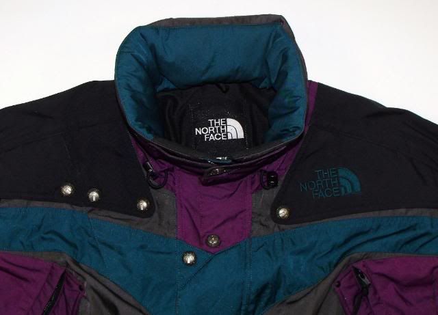 NORTH FACE Black Gray Teal & Purple Gore Tex Ski Hiking Snowboard 