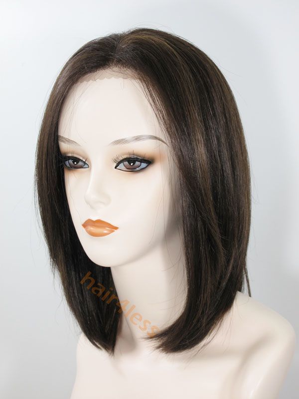 100% Human Hair Lace Front Straight Full Wig LFHH DAISY  