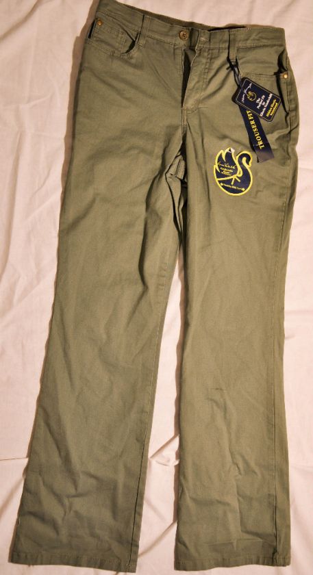 NWT GLORIA VANDERBILT OLIVE JEANS IN PETITE STRETCH  